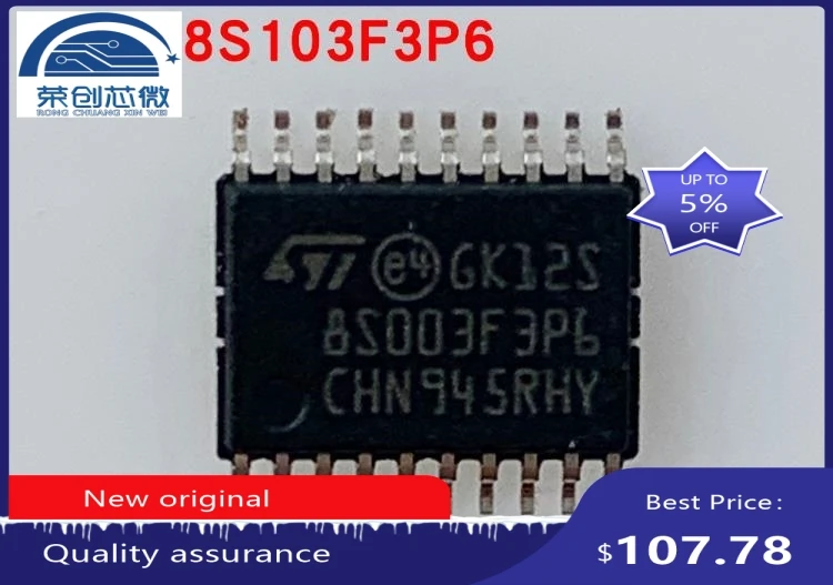 100PCS/LOT  STM8S003F3P6 TSSOP-20 8S003F3P6 TSSOP20 STM8S003 TSSOP new and original IC