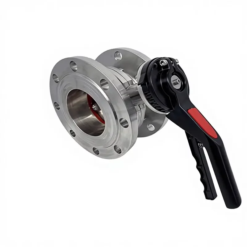 304 Stainless Steel Duckbill Flange Sanitary Manual Flange Wafer Butterfly Valve No Negative Pressure Water DN50 Kiln