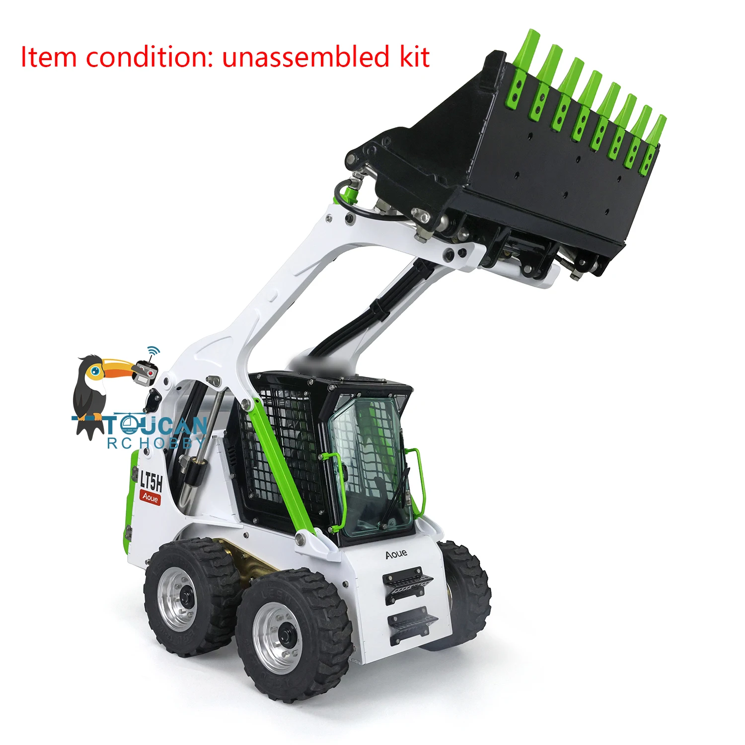 Lesu Painted Metal 1/14 Wheeled Skid-Steer Rc Hydraulic Loader Aoue Lt5H Light Sound System Alloy Rc Gift Thzh1277-Smt8