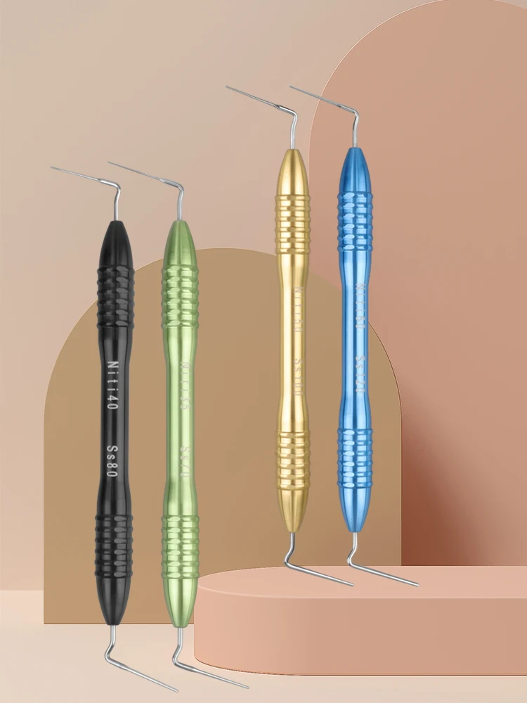 Ręczny wypełniacz endodontyczny do zębów, wypełniacz guttaperchowy, wypełniacz do kanałów korzeniowych, ręczny wypełniacz endodontyczny, instrument do wyciskania pionowego. — zdjęcie 2