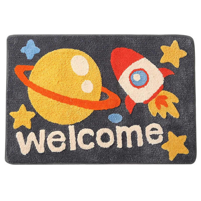 

Eovna Flocking Bath Mat Non-slip Absorbent Microfiber Bathroom Rug Home Entrance Door Mat Super Soft Bath Carpet