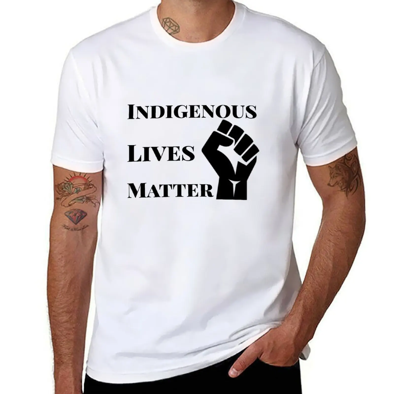 

cotton t cotton shirt man shirt man man matter for Indigenous shirts t t lives plain T-Shirt funny