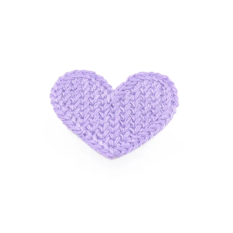 34mm 20Pcs Mini Heart Cotton Knitting Flower for Home Hat Shoes Clothing Decoration Scrapbooking DIY Handmade Crafts Accessories