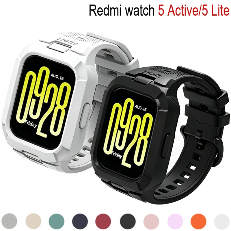 Smartwatch Watch Accessories For Women - Silicone Strap+TPU Case For Xiaomi Redmi