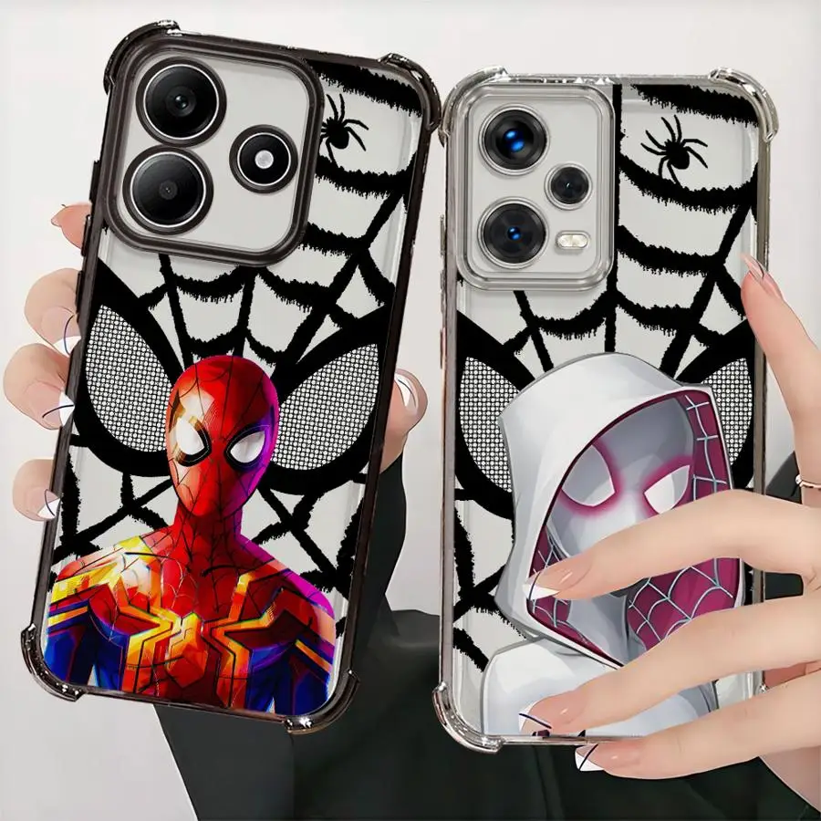 حافظة لهاتف شاومي ريدمي نوت 11 12 13 10 برو 11s 14 Pro Plus 10 Lite 10s 9S من Marvel Cartoon Spiderman