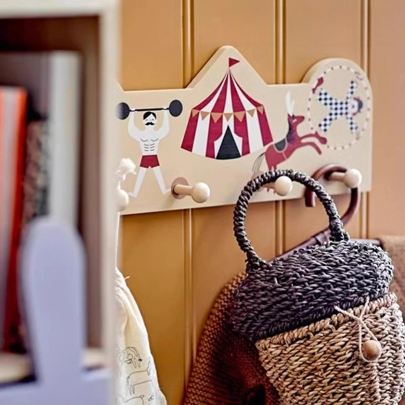 

Entrance decorative hook shelf planet fun boy children's room cute antique coat rack