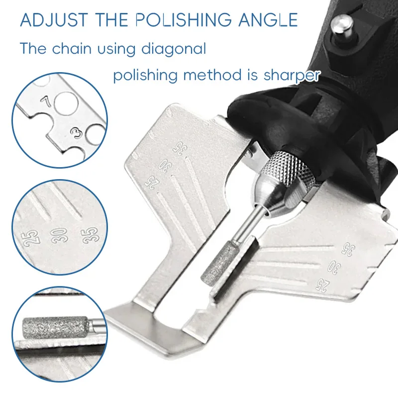 

Набор для заточки цепных пил: насадки для электрической шлифовальной машины, полировальные насадки, инструмент для заточки цепей, аксессуары для дрели и роторного инструмента