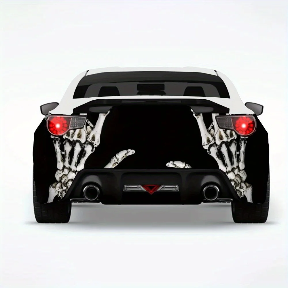 

Таинственная наклейка на автомобиль «Руки черепа», виниловая наклейка на заднюю часть автомобиля, водонепроницаемые самоклеящиеся виниловые наклейки для хвоста и бампера автомобиля,