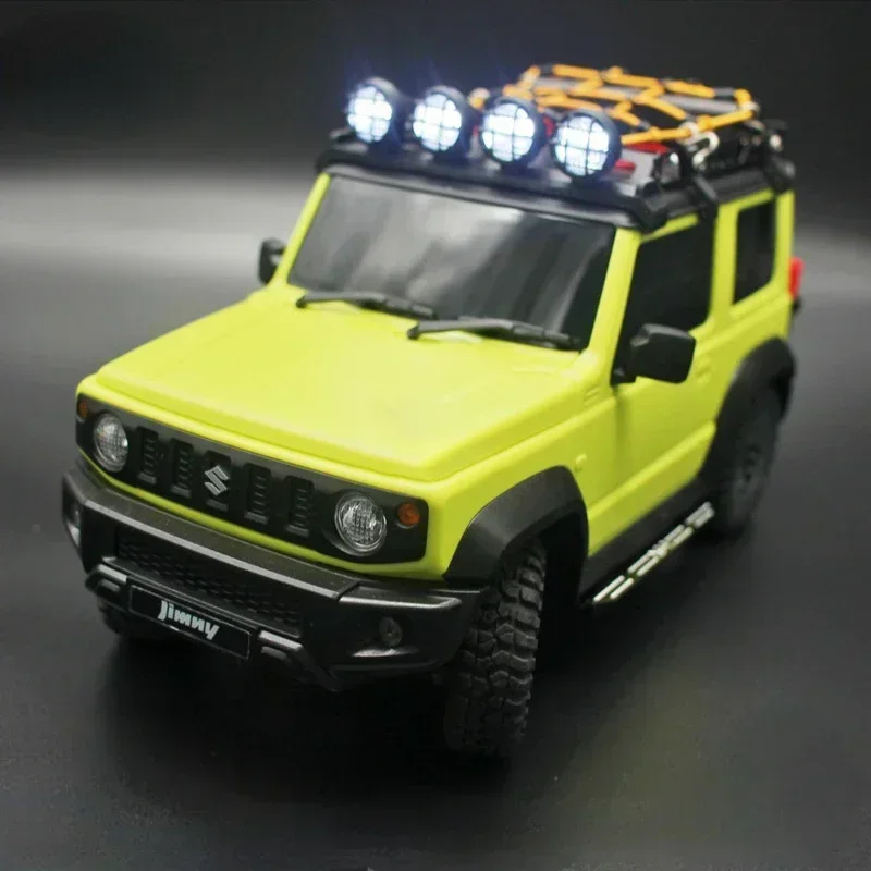 Bandeja de bagagem de rack de teto de metal e luz LED para Suzuki Jimny 1/16 RC Crawler Car Upgrade Parts