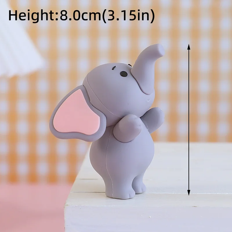 Niedlicher Baby-Elefant-Kuchenaufsatz für den 1. und 2. Geburtstag, Junge, Mädchen, Geschlechtsoffenbarung, Babyparty, Kinderparty, Feier-Deko-Set – Detail 9