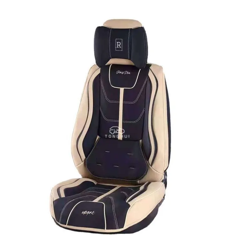 

Custom 13pcs Black PU Leather Car Seat Cover Set Universal Waterproof Polyester Material for All Cars