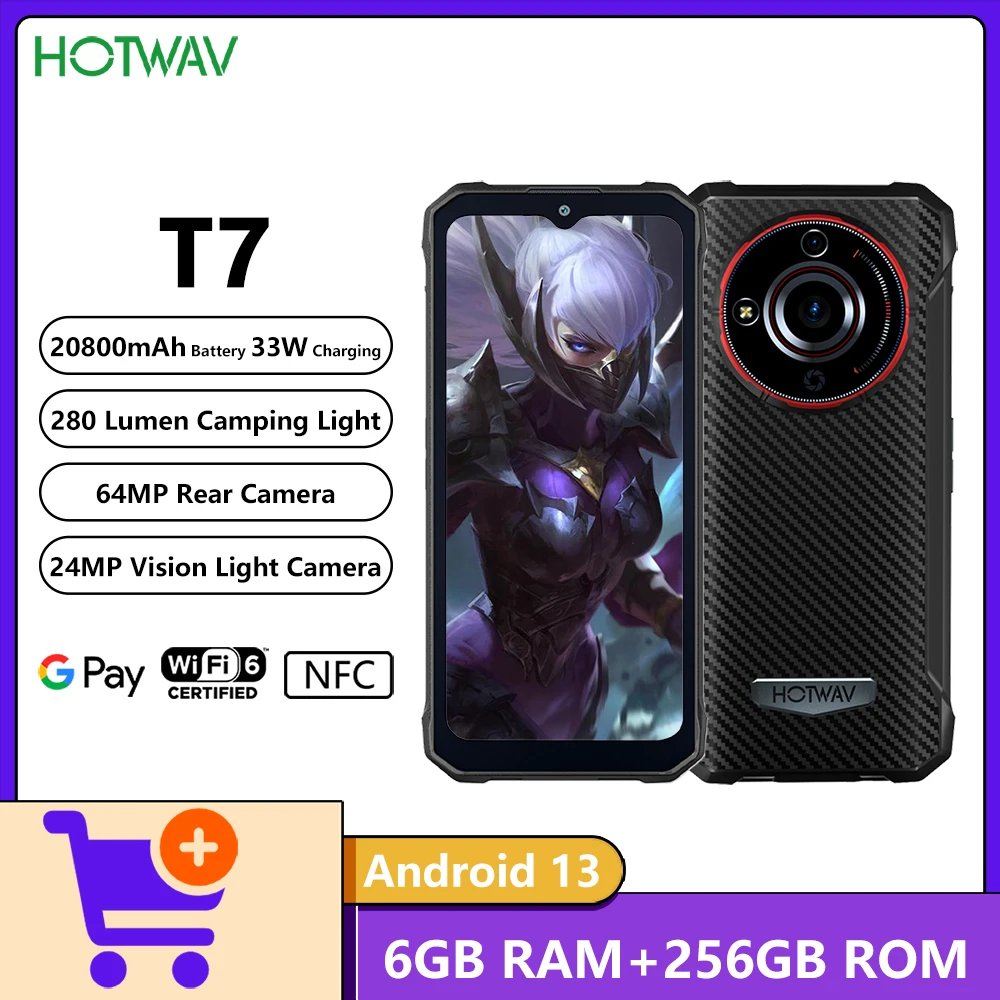 HOTWAV T7 Rugged Phone 4GB RAM+128GB ROM 6.52