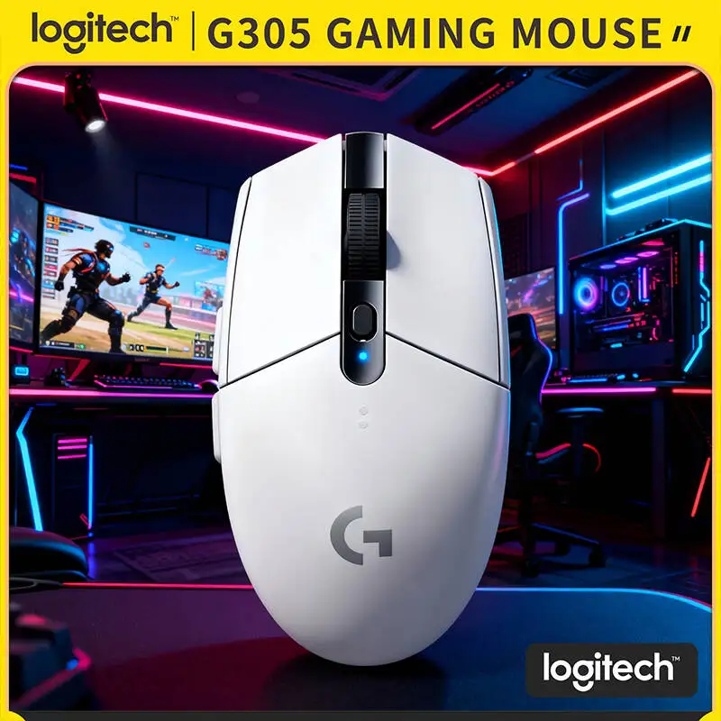 

Удобная беспроводная мышь Logitech G305 с разрешением 12K DPI, 6 кнопками, низкой задержкой и эргономичным дизайном для геймеров