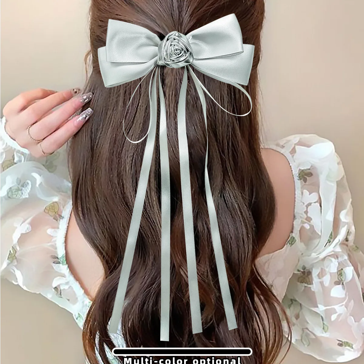 20pc/lot Cute Long Tassel Bow Hair Clips 6