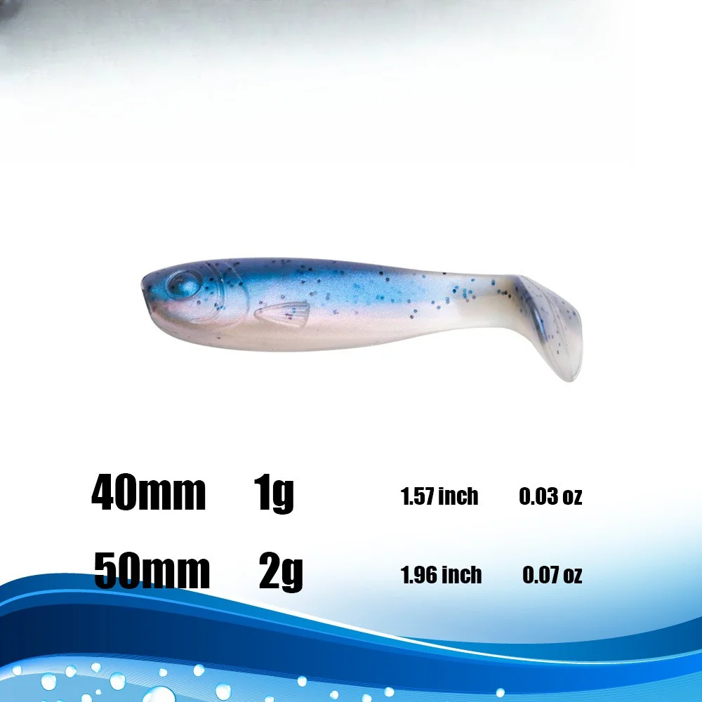 

10PCS Soft bait 3D small fat fish two-color t-tail 1g2g fake bait mandarin fish perch catfish luya bait soft bait.