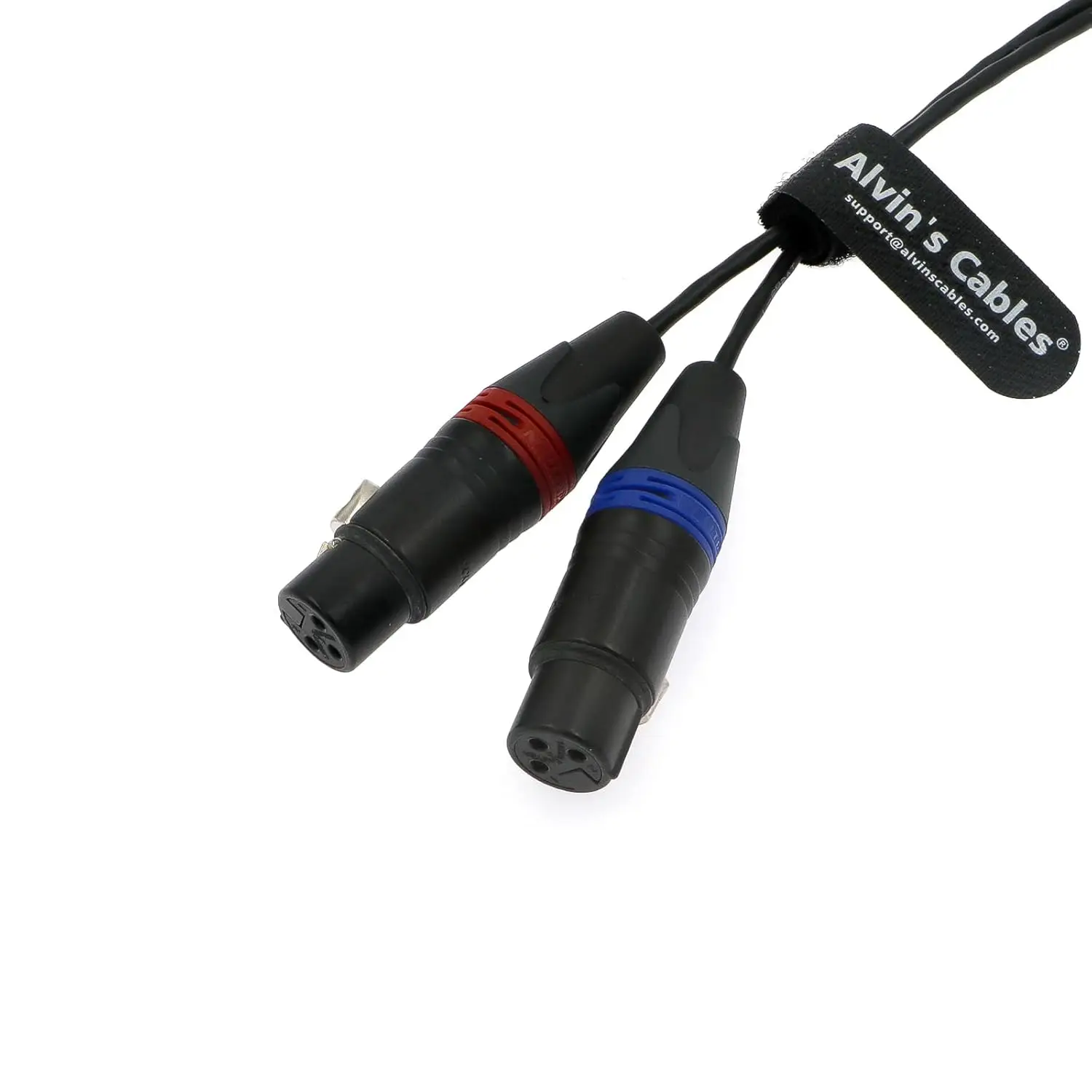 Alvin's Cables Audio-Cable for ARRI-Mini-LF Camera 6 Pin Male to Dual XLR 3 Pin Female Cable