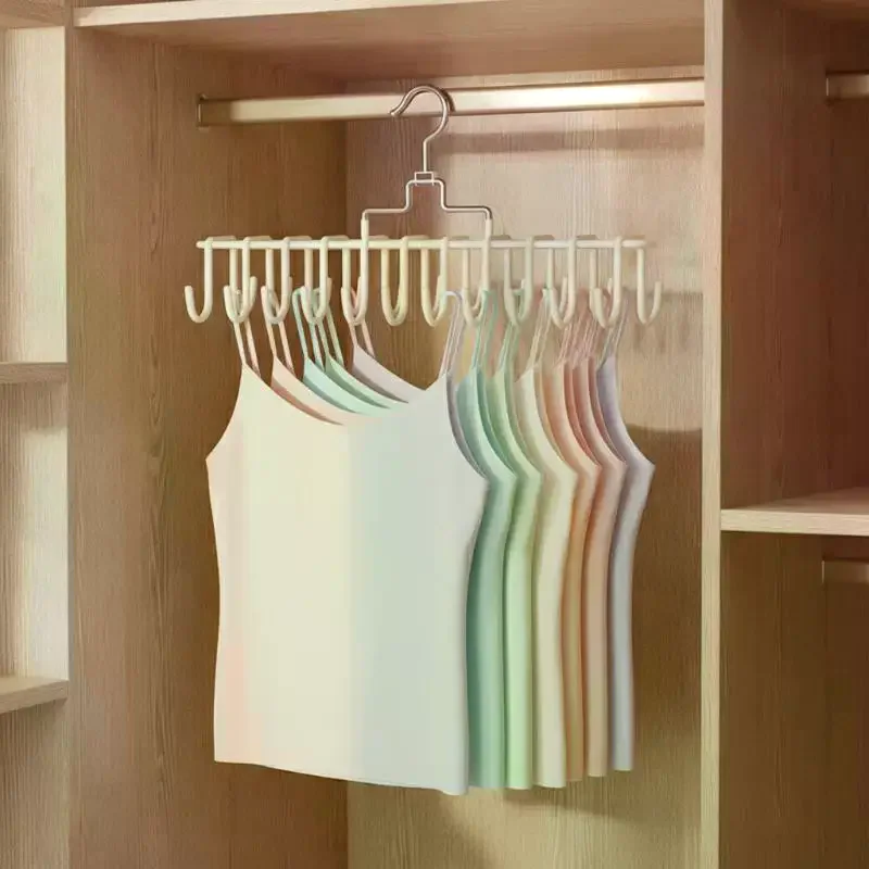 Space Saving Multi Hook Hanger 360 Degree Rotating Hook For Bras Camisoles Tank Tops In Wardrobe