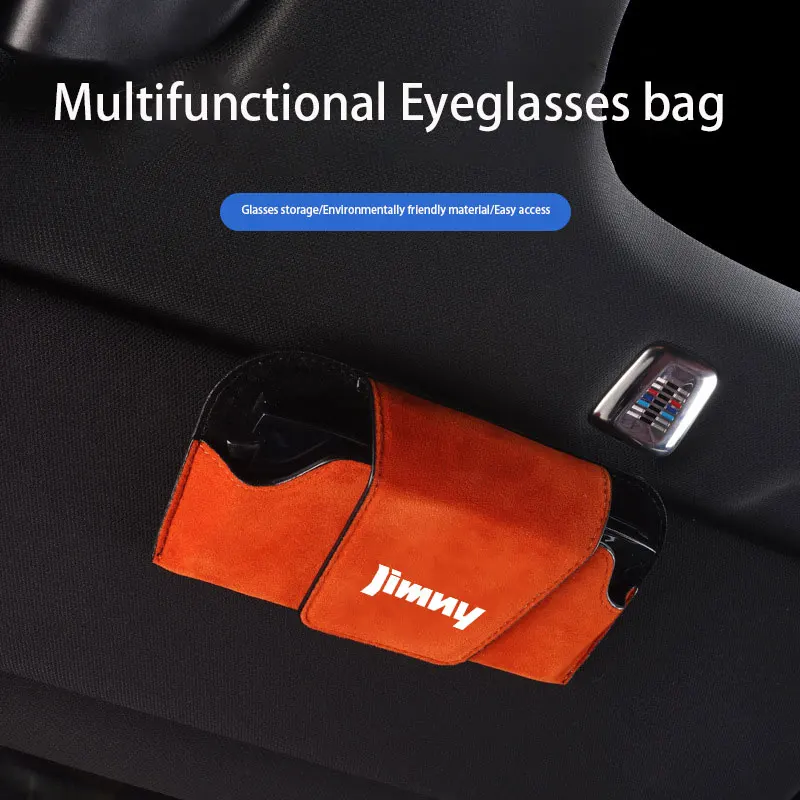 For Suzuki Jimny Car Glasses Holder Clip Accesorios Interior Decoration Case Cover Eyeglass Organizer Sun Glasses Storage