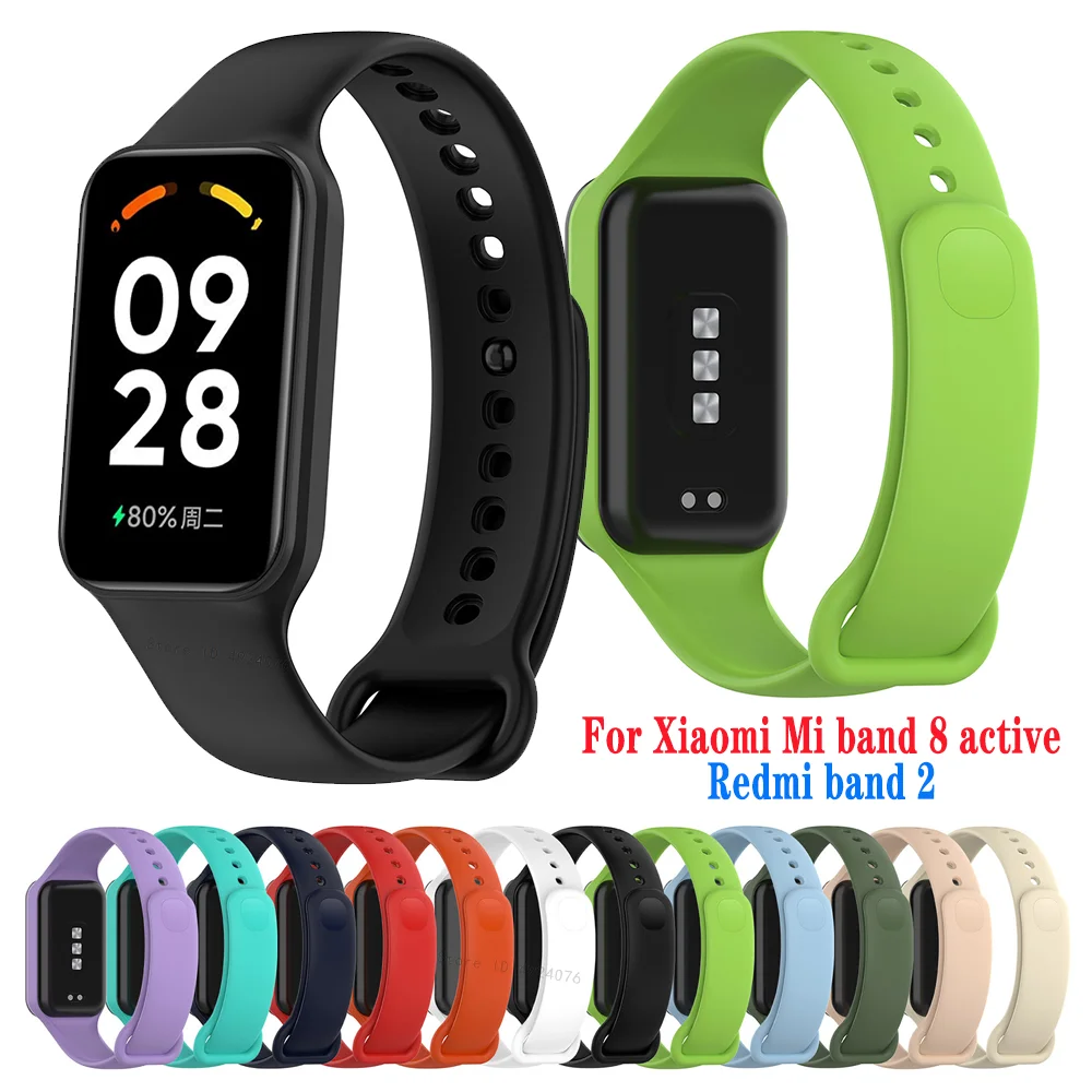 Weiches silikon armband armband für redmi band 2 armband armband armband für xiaomi band 8 aktives armband ersatz zubehör