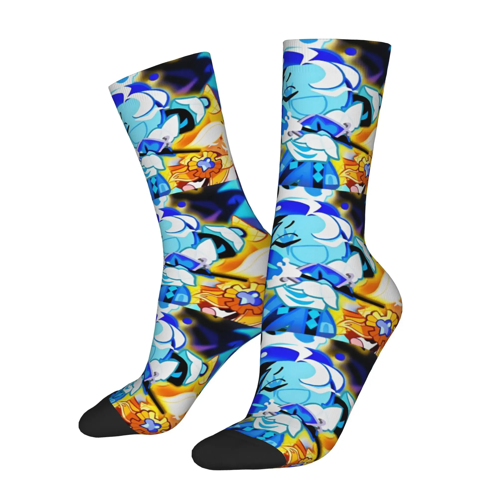 Autumn Winter Hip-hop Men's Women's Shadow Milk Cookie Run Kingdom Socks Cute Cartoon Anime Sweat Absorbing Football Socks