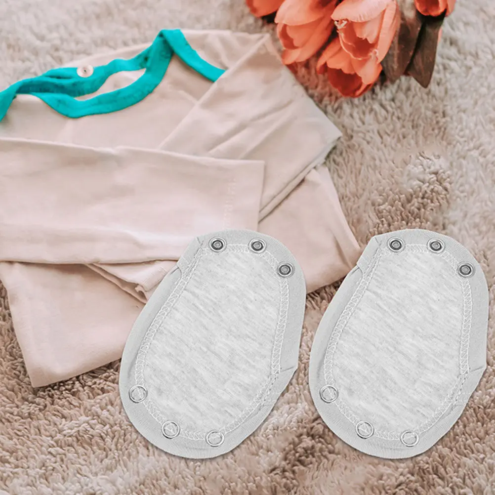 

8Pcs Double Layer Baby Bodysuit Extender Soft Cotton Snap Closure Easy Use Baby Clothes Extension Romper Lengthener for Growing