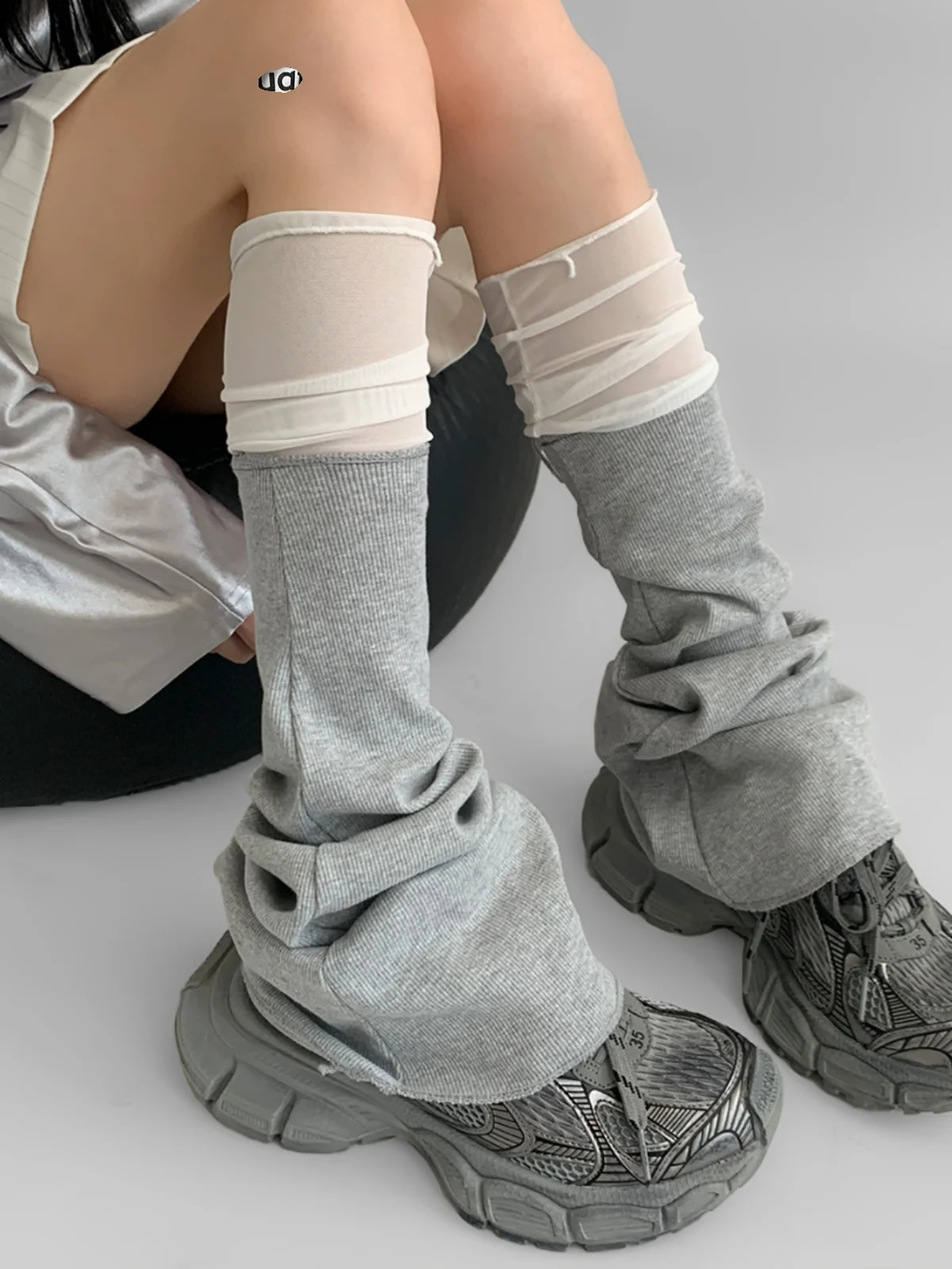 ليلة استوديو الباليه Sle أنبوب طويل Sos المرأة القطن لي الربط جرس بوت طماق الأبيض الخريف الربيع Personali #4