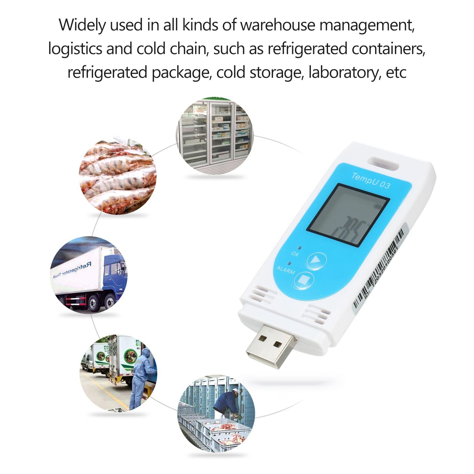 Picture 6: USB Temperature Humidity Data Logger Reusable RH TEMP Datalogger Recorder Humiture Recording Meter with 32,000 Record Capacity