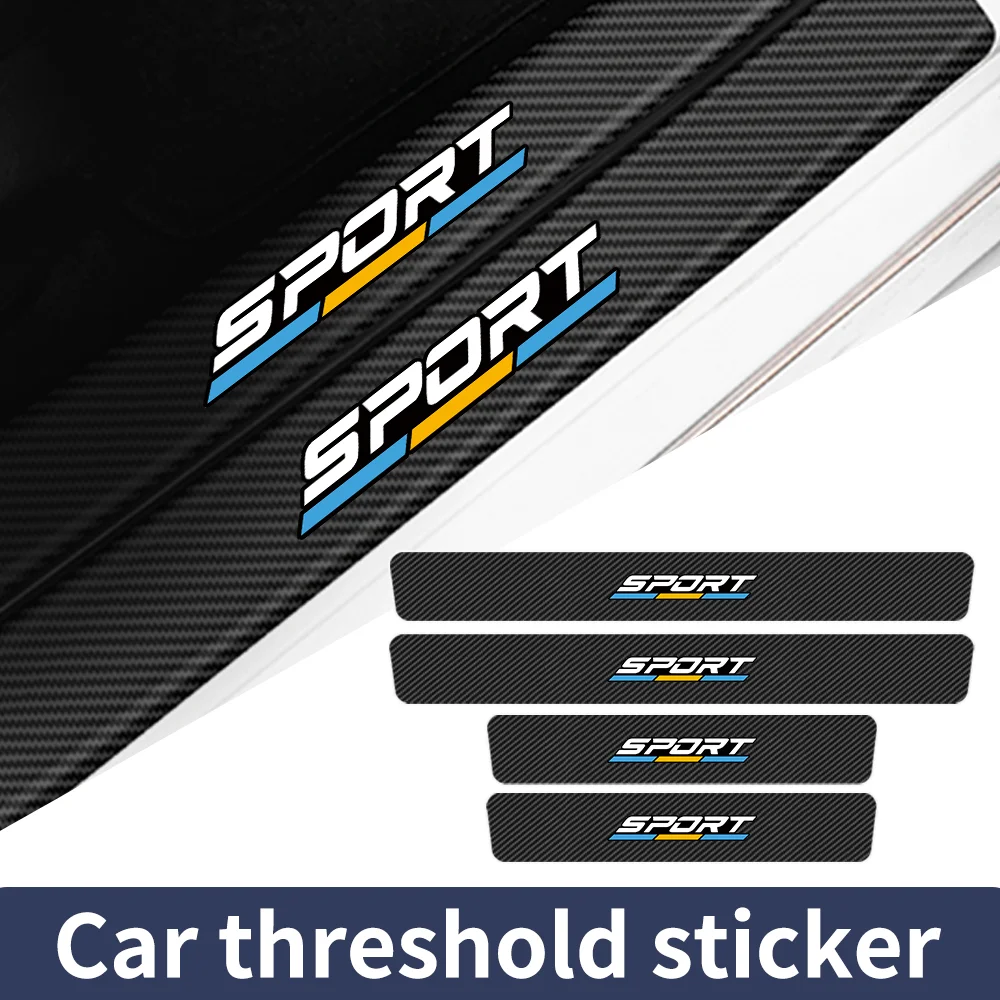 

Sport Carbon Fiber Car Door Sill Threshold Stickers Trunk Bumper Protector Strip For Volvo Rdesign V50 S60 XC60 S40 XC40 XC90 V6