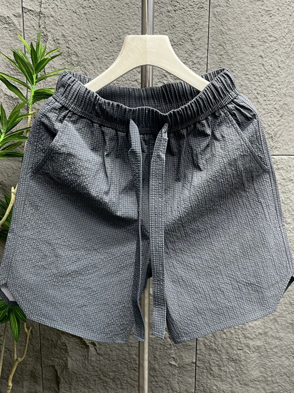 

Casual Men's Summer Thin Qui Dry Loose Fit Sports Beach orts Pure Color Trendy Straight Leg Youthful Energy Sle