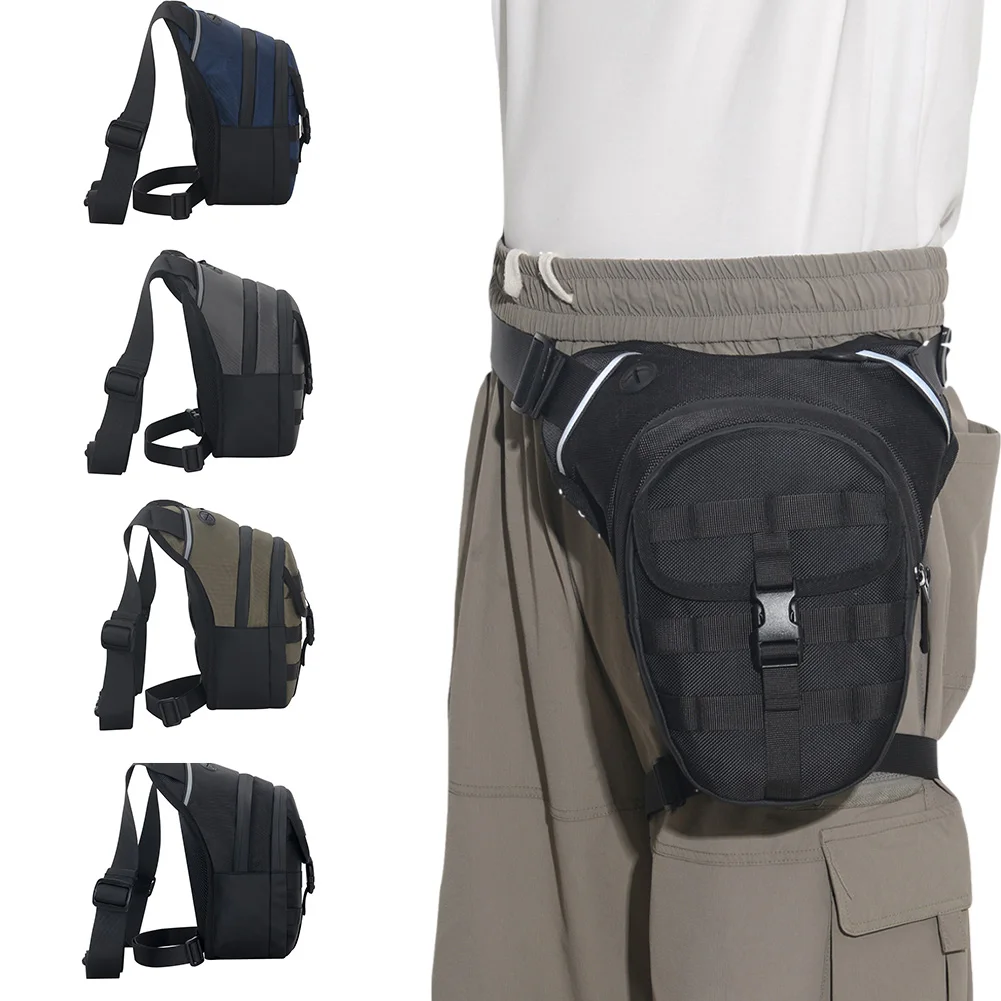 Sac de jambe réglable pour moto, sac de taille extérieur, sac de poitrine multifonction, grande capacité pour le cyclisme, le vélo de descente