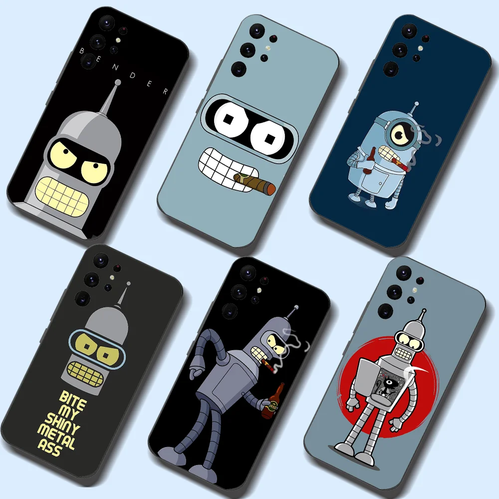 F-Futurama Anime B-Bender Phone Case For Samsung Galaxy A52 A12 A51 S21 Edge S22ULTRA S23 S20LITE Plus Ultra Black Cover