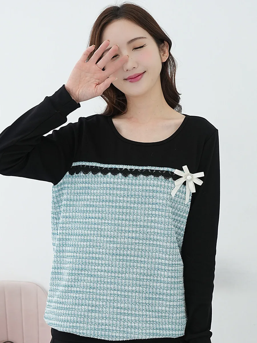 

Зимний женский пуловер больших размеров с длинным рукавом и круглым вырезом, корейский стиль, комфортный, дышащий, свободного кроя, топ-футболка