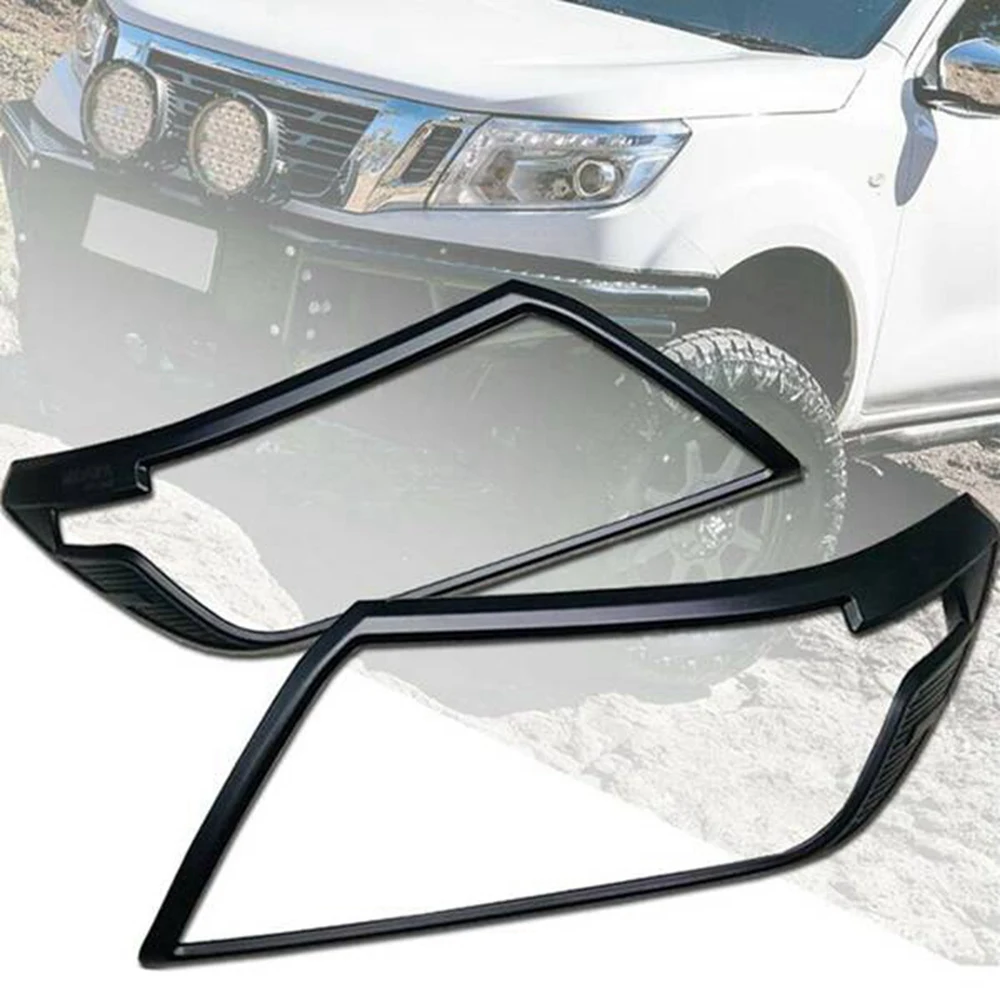 Car Headlight Cover Headlight Lamp Trim Frame for Nissan NAVARA NP300 2016-2020