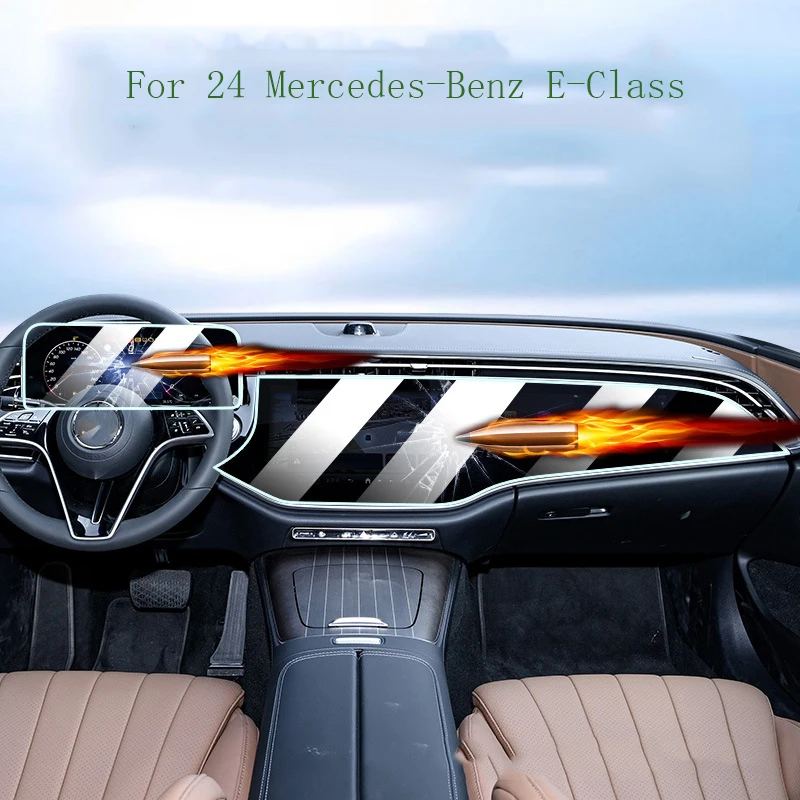 

For 2024 Mercedes-Benz E-Class E260L E300L Screen Protector Navigator Protection Tempered Glass Film Car Stickers Accessories