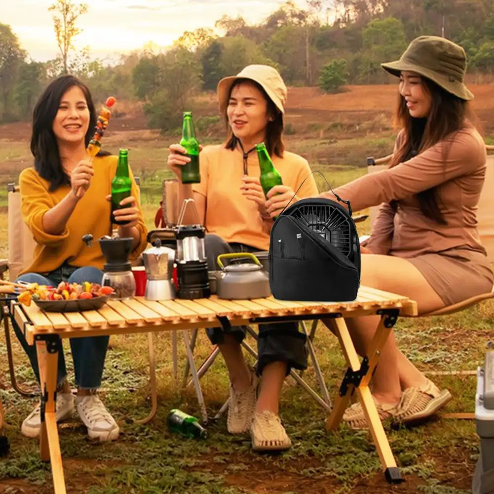 

Сумка для переноски вентилятора для кемпинга, ветрозащитная сумка для вентилятора, портативный защитный чехол для вентилятора с ручкой для кемпинга, водонепроницаемый для улицы, пешего туризма