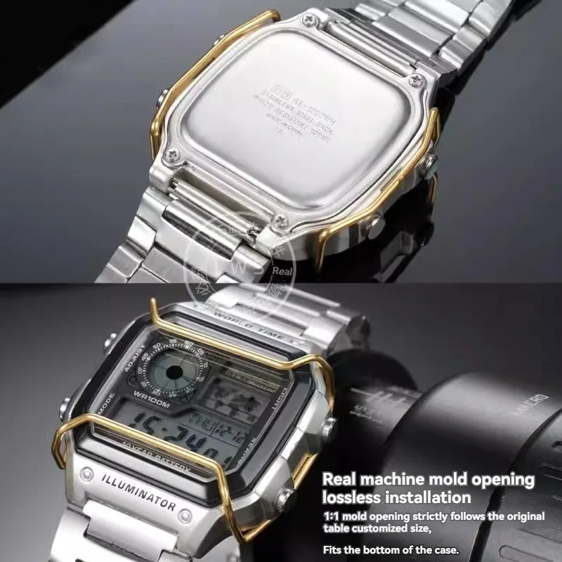ل كاسيو AE-1200 AE1200 AE-1200WH حافظة الصلبة الصلب ساعة الوفير المضادة للتصادم شخصية تعديل حماية بار