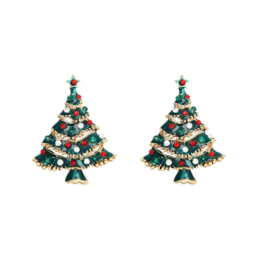 

2pcs Christmas Tree Brooch Alloy Breastpin Stylish Holiday Wedding Party Gift Xmas Decorative Pin For Daily Wear Accessory