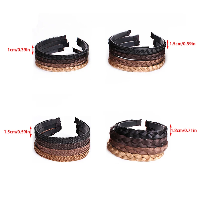 Fishbone warkocz leniwa peruka skręcona opaska damska opaska do włosów spinka do włosów Bohemia antypoślizgowe nakrycie głowy ślubne akcesoria do