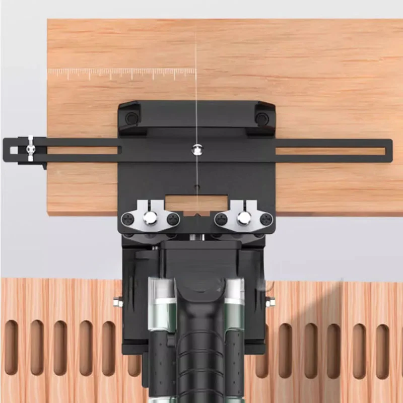 2 In 1 Electric Wood Slotting Trimming Tool Woodworking Connection Opening Fasteners Handheld Punching Locator Grooving Machine