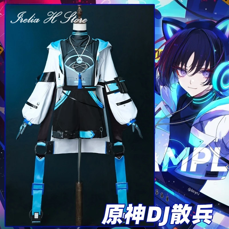 

Irelia H Genshin Impact Wanderer Balladeer Cosplay Costume Kabukimono Wanderer DJ Uniform Suit Costume Halloween