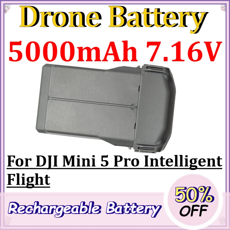 5000mAh 7.16V Drone Battery for DJI Mini 5 Pro Intelligent Flight Replacement Battery Long-lasting Battery