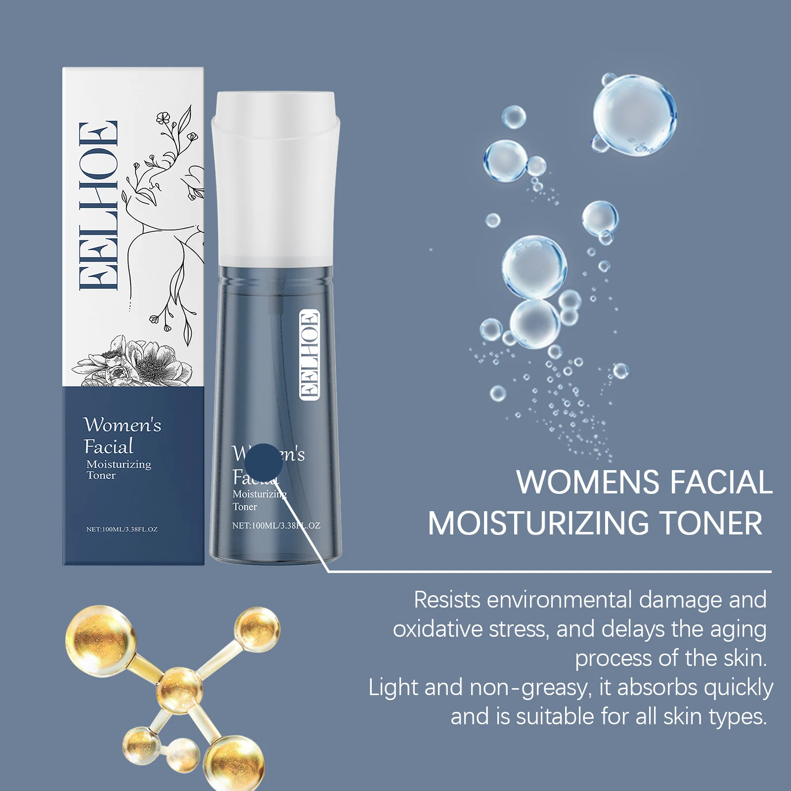 Nicotinamide Toner Brightening Antioxidant Firming Skin Improve Facial Skin Condition Hyaluronic Acid Moisturizing Facial Toner