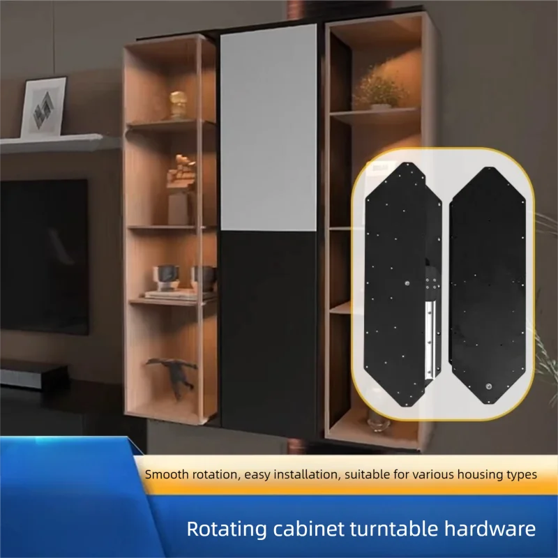 

Угловой боковой шкаф со скрытым хранилищем, вертикальный концентрационный шарнир, вращающийся на 180 градусов шкаф, вращающийся витрина