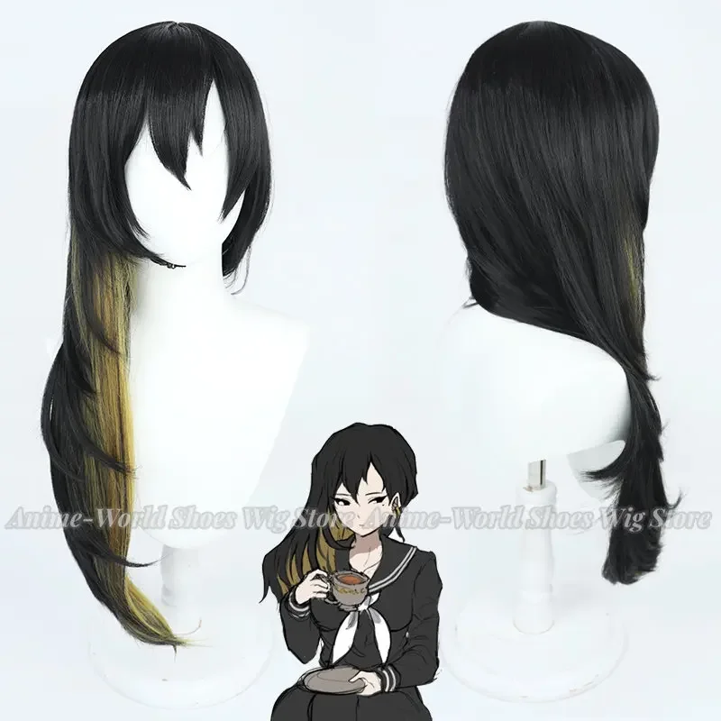 Game Lobotomy Corporation Binah Cosplay Wig Monster Management Simulation Sephirah Short Black Heat Resistant Cosplay Wig