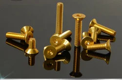 Tornillos hexagonales de cabeza plana avellanada, aleación de acero, titanio chapado en oro, longitud de 4-35mm, M2, M2.5, M3, M4, M5, 20 unidades