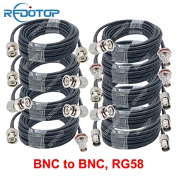 Q9 BNC to BNC Male Female Connector Crimp 50Ω RG58 Coax Cable Extension Pigtail 10CM-18M Q9-BNC-50-3 Radio Antenna RF Jumper