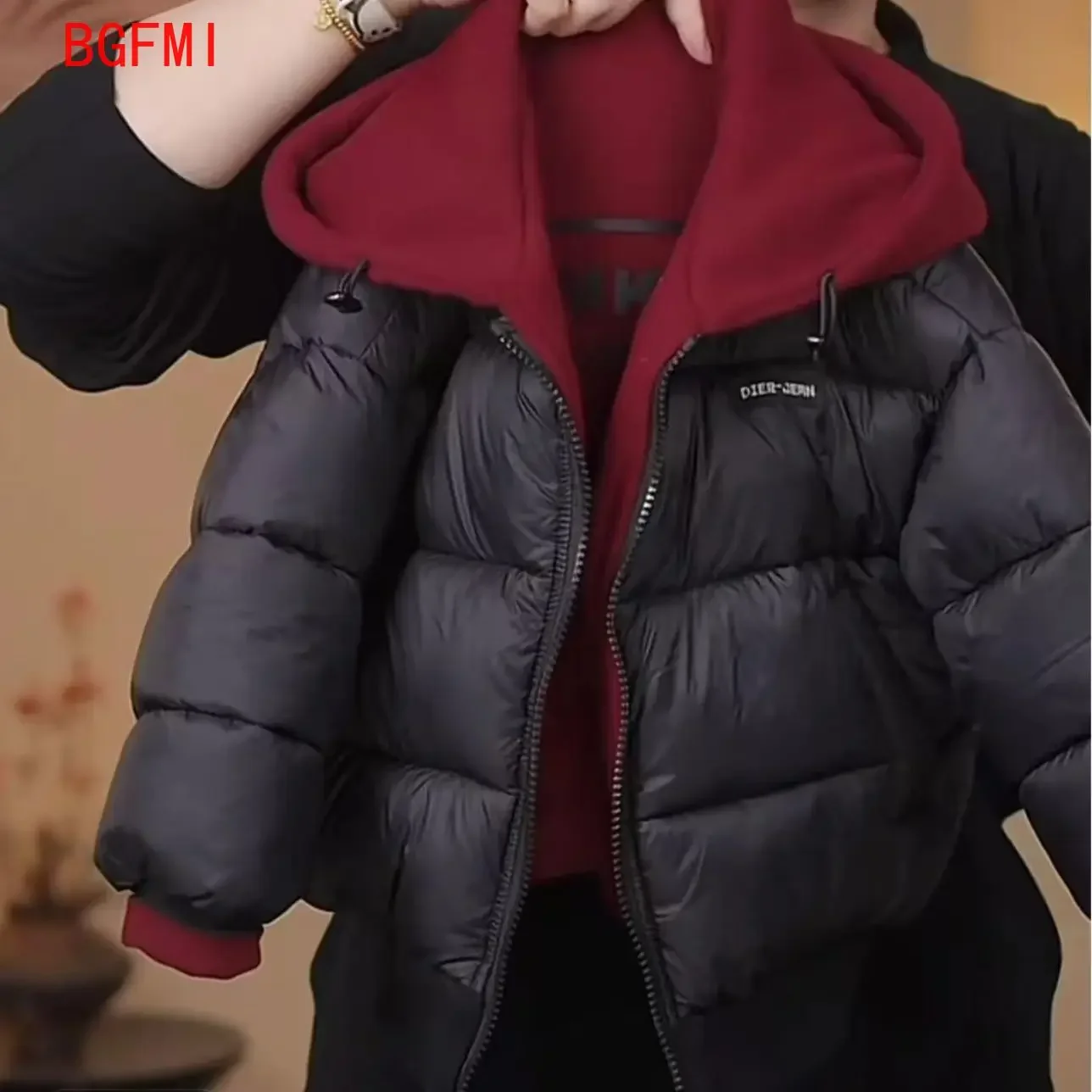 Mädchen Jungen Reversible Baumwolle Gefütterte Jacke Kinder Winter Overalls Koreanische Dicke Kinder Oberbekleidung Mit Kapuze Teenager Polsterung Mantel