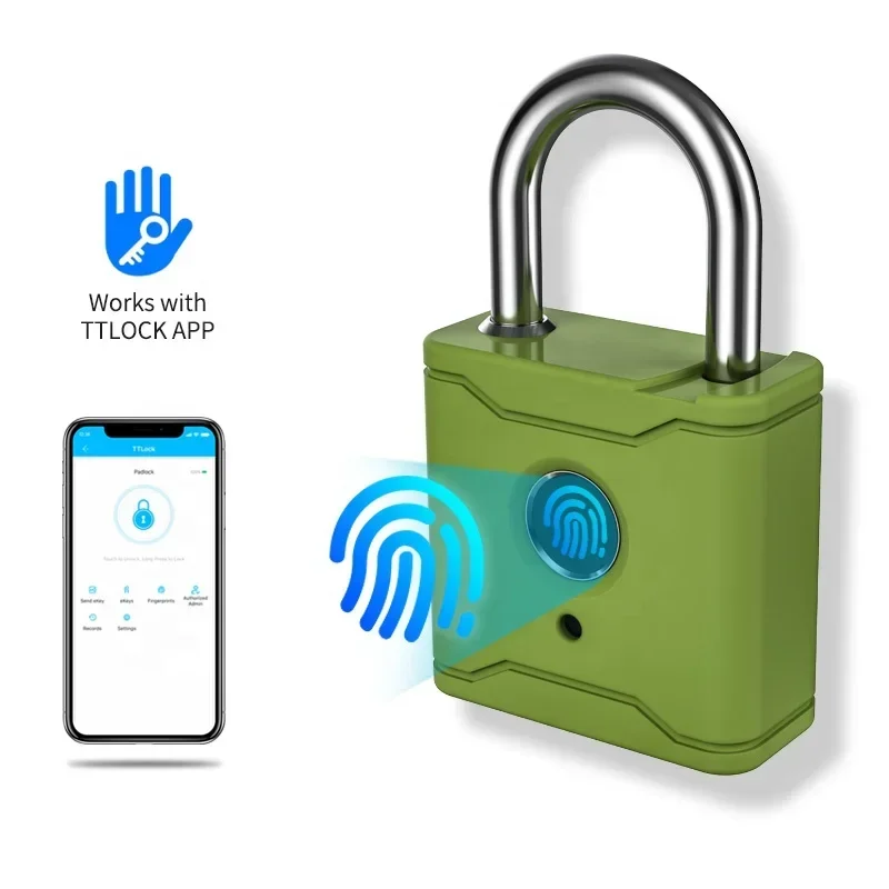 

Комбинированный замок с функцией распознавания отпечатков пальцев Tediton Security с ключом и приложением Ttlock