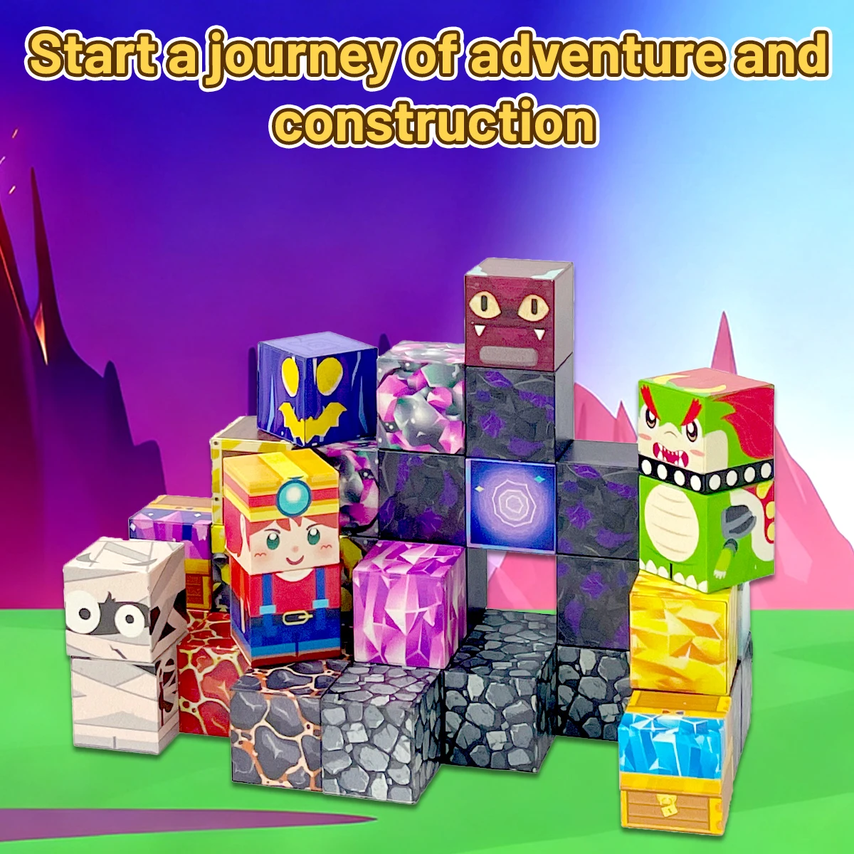 35PCS Magnetic Building Blocks Toys STEM Educational Magnet Toys For Kids Boys Girls Birthday Gifts With Iron Box