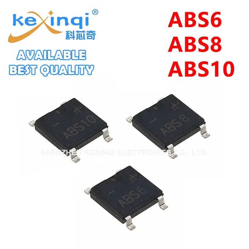 50PCS ABS6 ABS8 ABS10 SOP4 ABS210 SOP-4 0.6A 0.8A 1A 2A 600V 800V 1000V 1KV Rectifier Bridge Diode